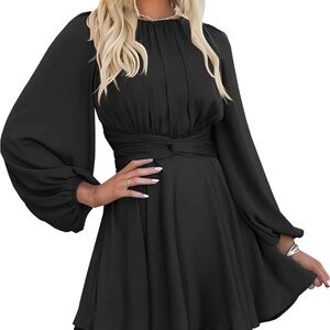 Chic Black Long Sleeve Dress for Women